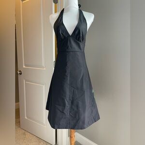 J. Crew Black Backless Halter Dress
